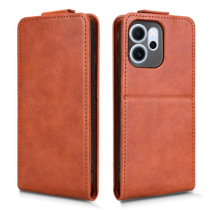 For OPPO Reno14 F 5G Magnetic Vertical Flip Leather Phone Case with Buckle