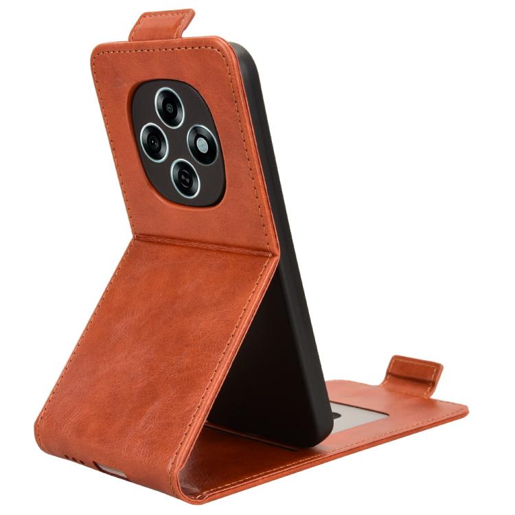 For OPPO F31 Pro 5G Magnetic Vertical Flip Leather Phone Case with Buckle