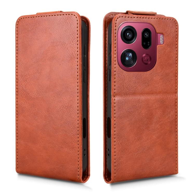 For OPPO Find X9 Pro Magnetic Vertical Flip Leather Phone Case with Buckle