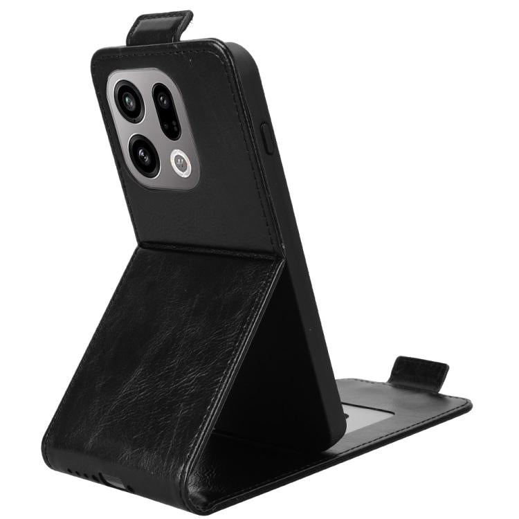 For OPPO Find X9 Magnetic Vertical Flip Leather Phone Case with Buckle
