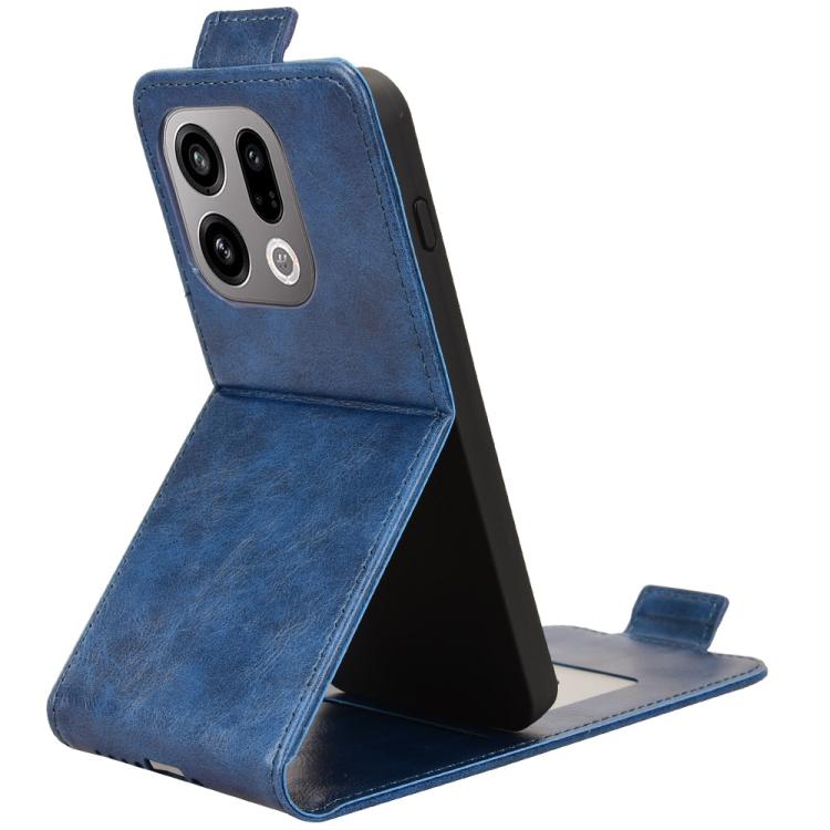 For OPPO Find X9 Magnetic Vertical Flip Leather Phone Case with Buckle