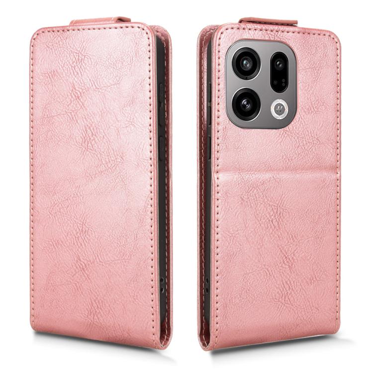 For OPPO Find X9 Magnetic Vertical Flip Leather Phone Case with Buckle