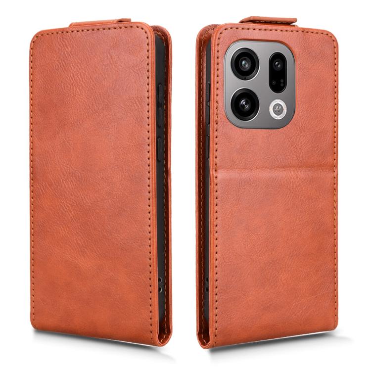 For OPPO Find X9 Magnetic Vertical Flip Leather Phone Case with Buckle