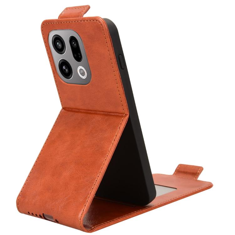 For OPPO Find X9 Magnetic Vertical Flip Leather Phone Case with Buckle