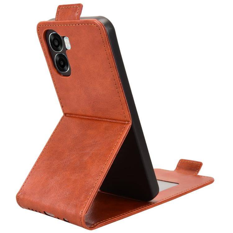For OPPO A6x 4G / 5G Global Magnetic Vertical Flip Leather Phone Case with Buckle