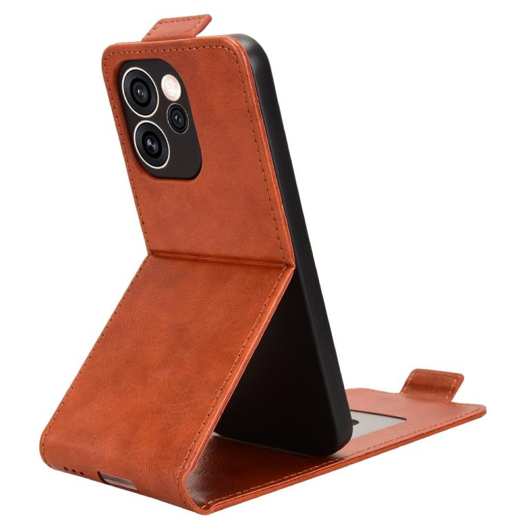 For OPPO Reno15 Pro Max 5G Global Magnetic Vertical Flip Leather Phone Case with Buckle