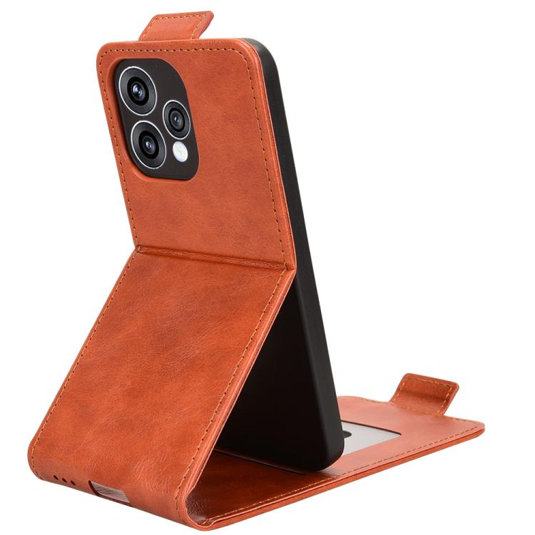 For OPPO Reno15 5G Global Magnetic Vertical Flip Leather Phone Case with Buckle
