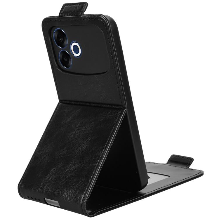 For OPPO F33 Pro / A6s Pro Magnetic Vertical Flip Leather Phone Case with Buckle