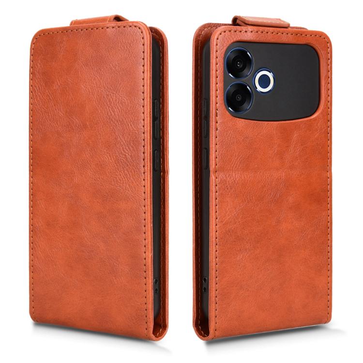 For OPPO F33 Pro / A6s Pro Magnetic Vertical Flip Leather Phone Case with Buckle