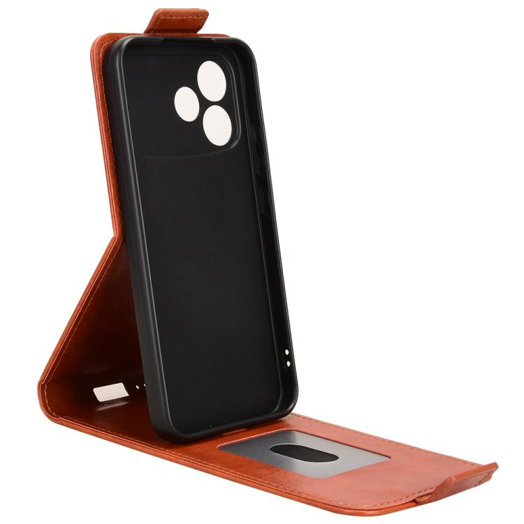 For OPPO F33 Pro / A6s Pro Magnetic Vertical Flip Leather Phone Case with Buckle