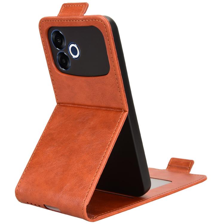 For OPPO F33 Pro / A6s Pro Magnetic Vertical Flip Leather Phone Case with Buckle