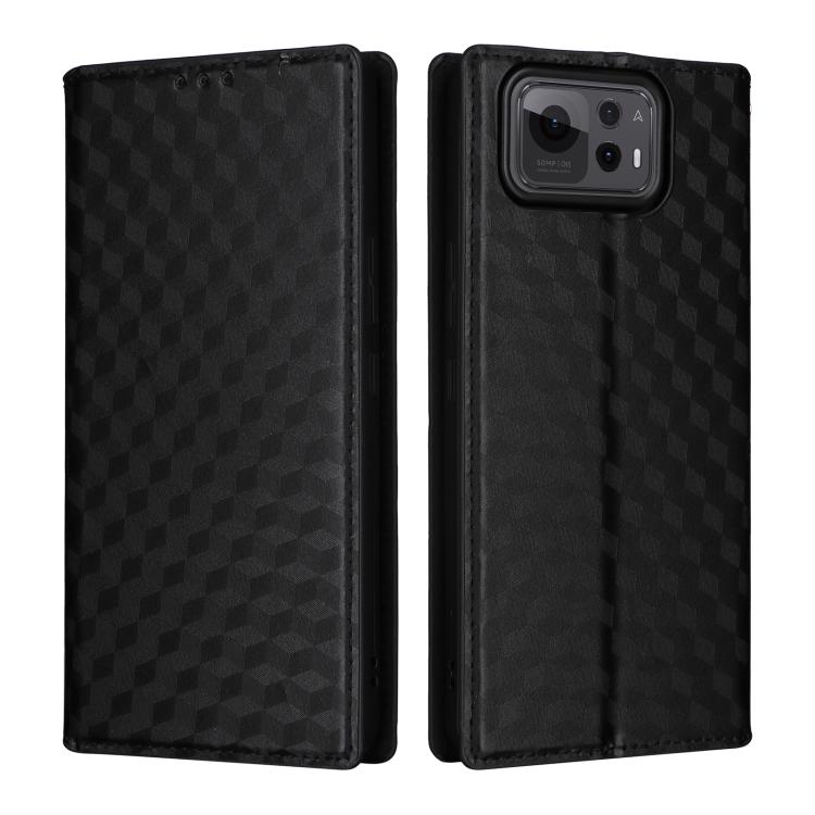For Asus Zenfone 12 Ultra Cubic Grid Texture Flip Leather Phone Case