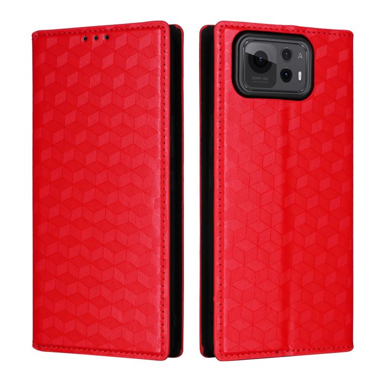 For Asus Zenfone 12 Ultra Cubic Grid Texture Flip Leather Phone Case