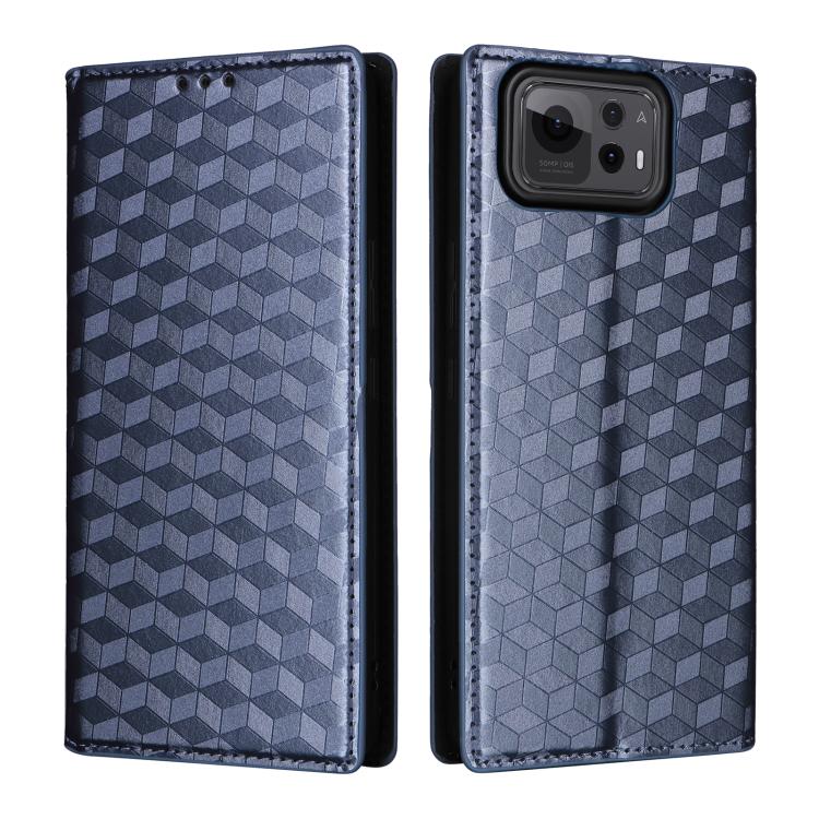 For Asus Zenfone 12 Ultra Cubic Grid Texture Flip Leather Phone Case