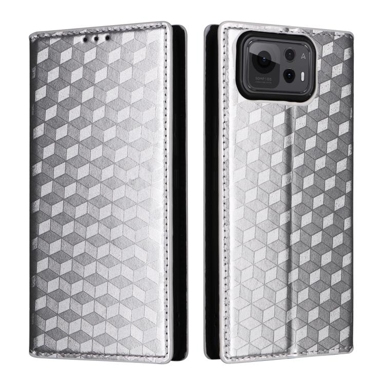 For Asus Zenfone 12 Ultra Cubic Grid Texture Flip Leather Phone Case