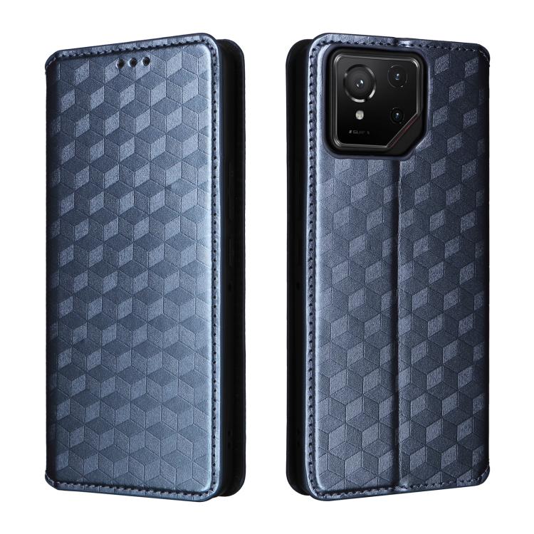 For Asus ROG Phone 9 / ROG Phone 9 Pro Cubic Grid Texture Flip Leather Phone Case