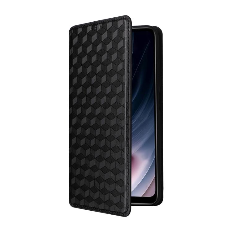 For Cricket Icon Plus 2026 / Icon 7 5G Cubic Grid Texture Flip Leather Phone Case