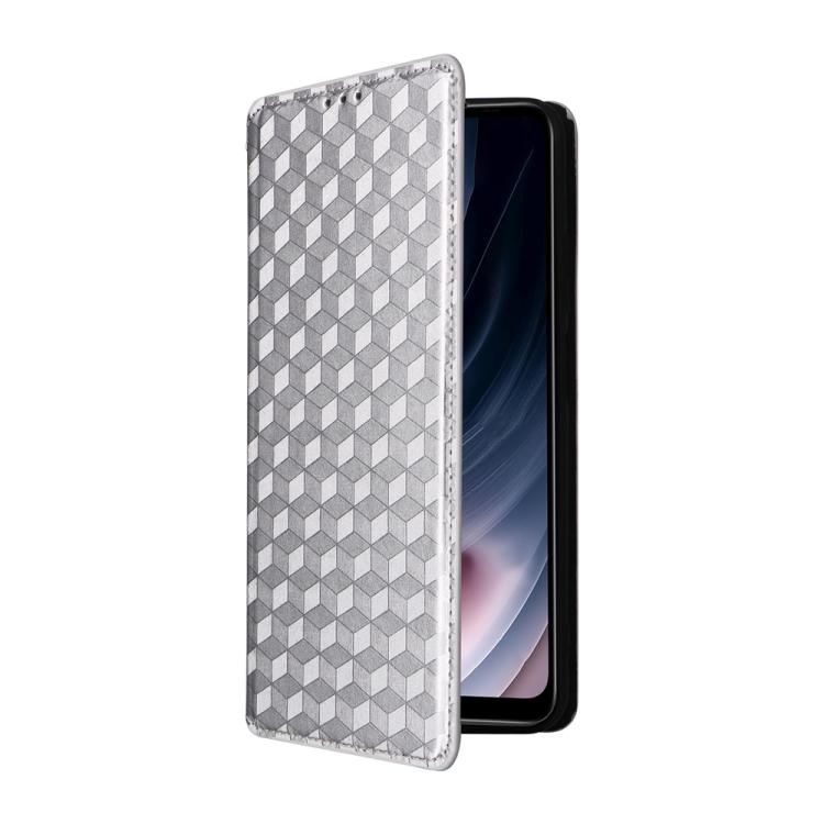 For Cricket Icon Plus 2026 / Icon 7 5G Cubic Grid Texture Flip Leather Phone Case