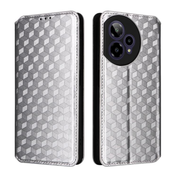 For Cricket Icon Pro 2026 / Motivate Pro 2 5G Cubic Grid Texture Flip Leather Phone Case