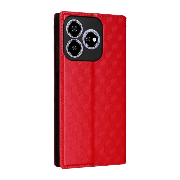 For ZTE Axon 60 4G / Blade V60 4G Cubic Grid Texture Flip Leather Phone Case