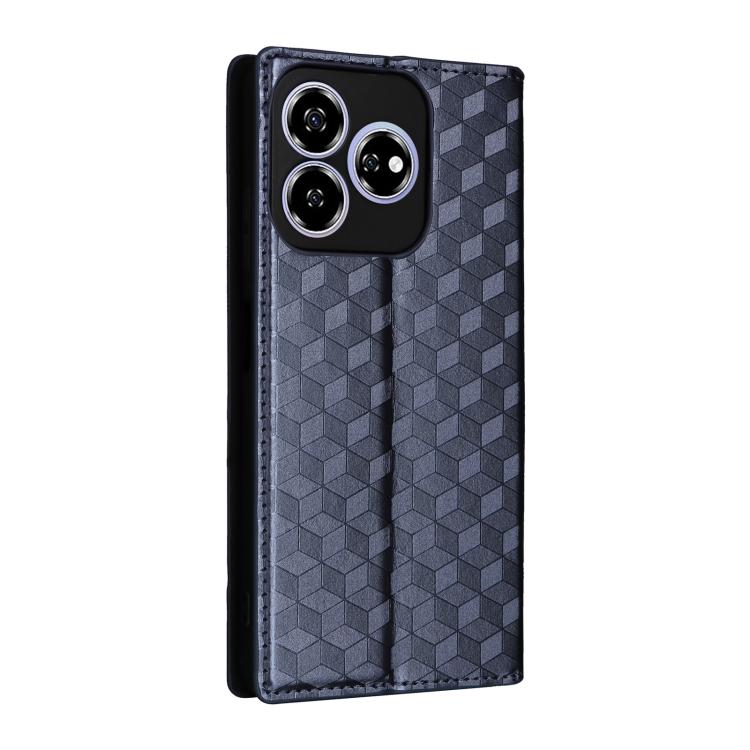 For ZTE Axon 60 4G / Blade V60 4G Cubic Grid Texture Flip Leather Phone Case