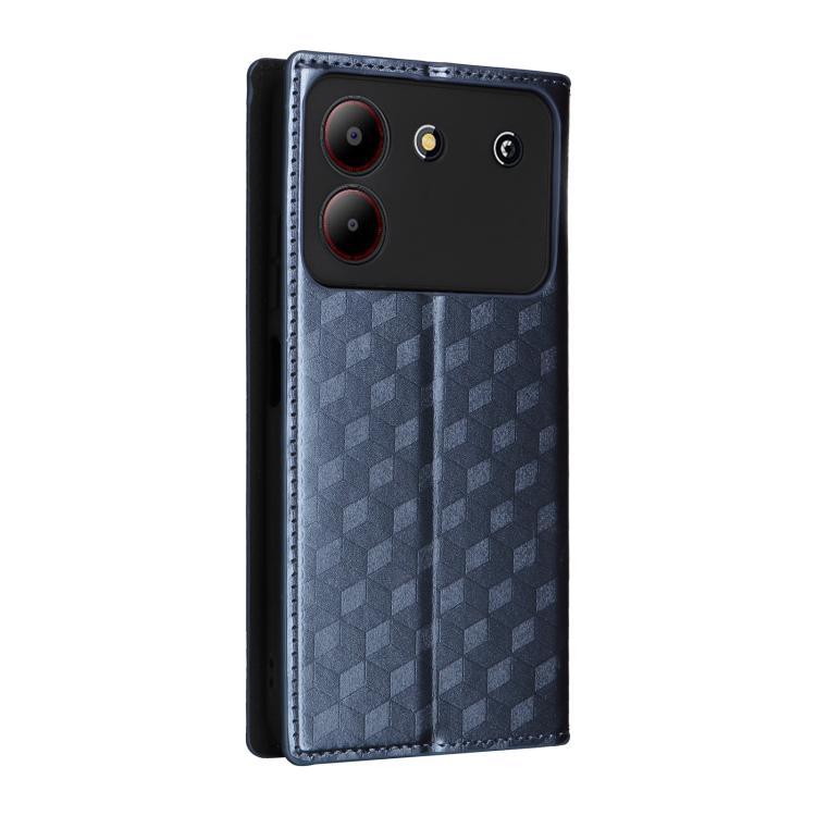 For ZTE Blade A54 Cubic Grid Texture Flip Leather Phone Case