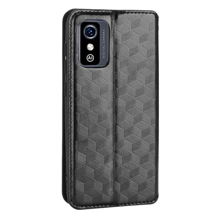 For ZTE Blade L9 Cubic Grid Texture Flip Leather Phone Case