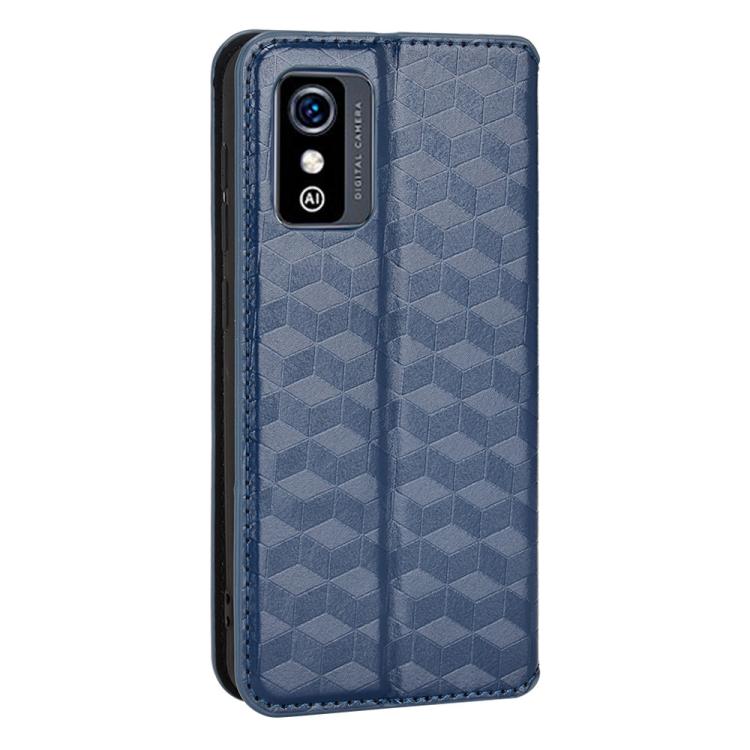 For ZTE Blade L9 Cubic Grid Texture Flip Leather Phone Case