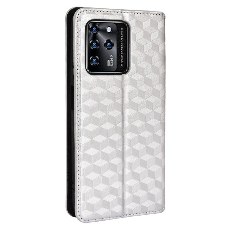 For ZTE Blade V30 Cubic Grid Texture Flip Leather Phone Case