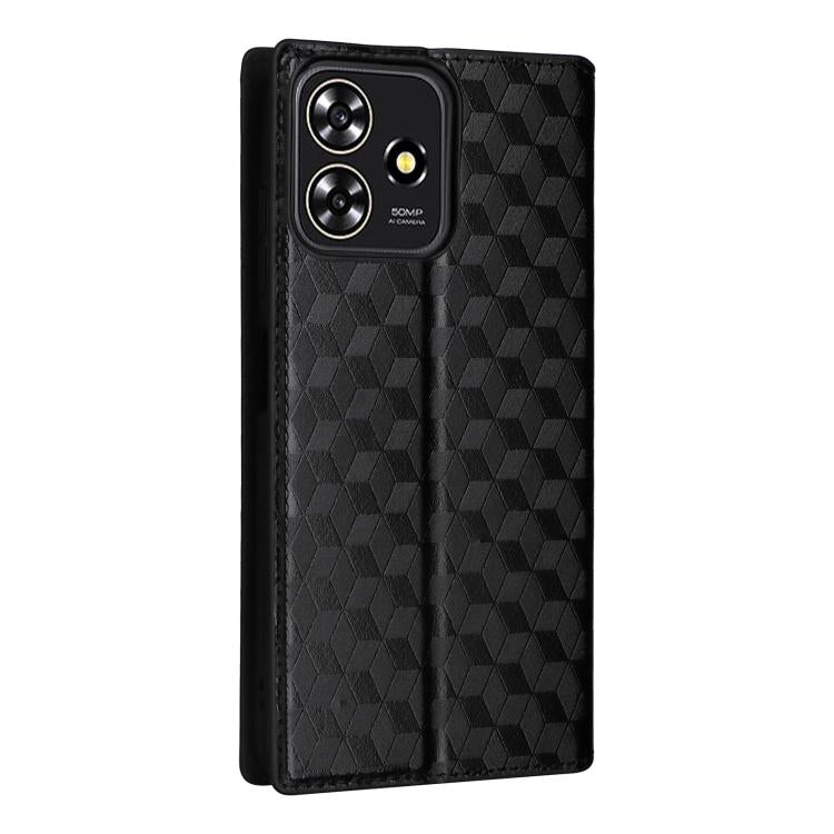 For ZTE Blade V50 Smart / Axon 50 Lite Cubic Grid Texture Flip Leather Phone Case