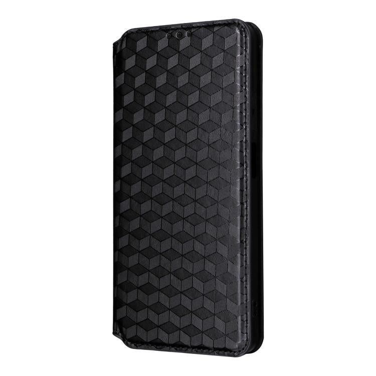 For ZTE Blade V70 Max / nubia V70 Max Cubic Grid Texture Flip Leather Phone Case