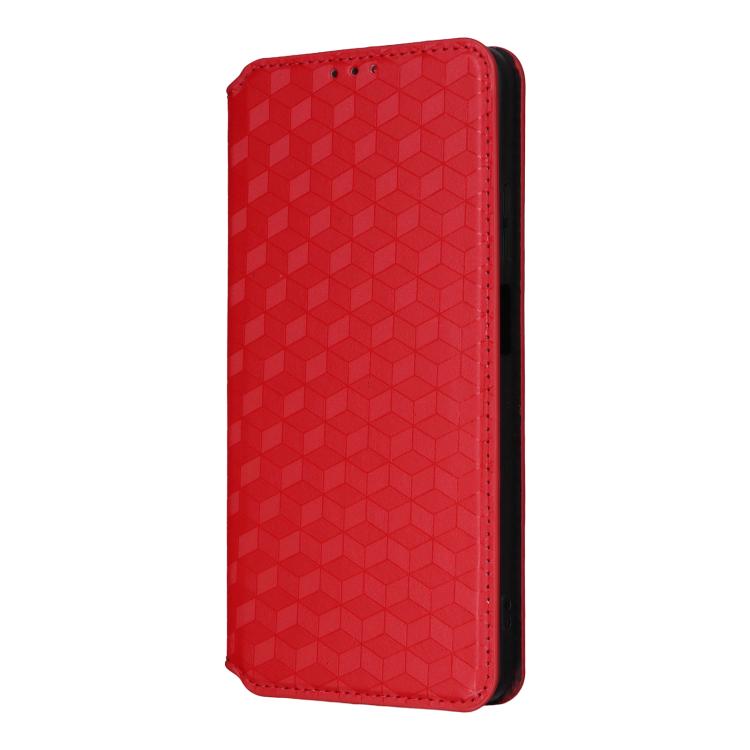 For ZTE Blade V70 Max / nubia V70 Max Cubic Grid Texture Flip Leather Phone Case