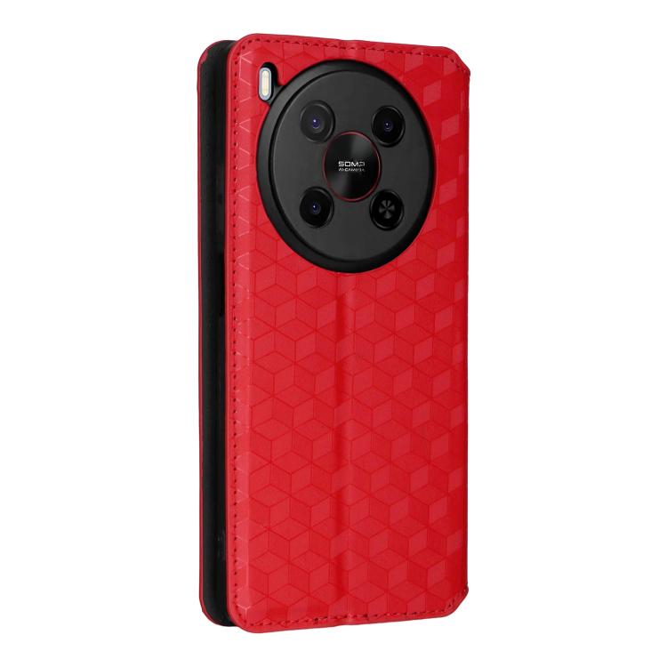 For ZTE Blade V70 Max / nubia V70 Max Cubic Grid Texture Flip Leather Phone Case