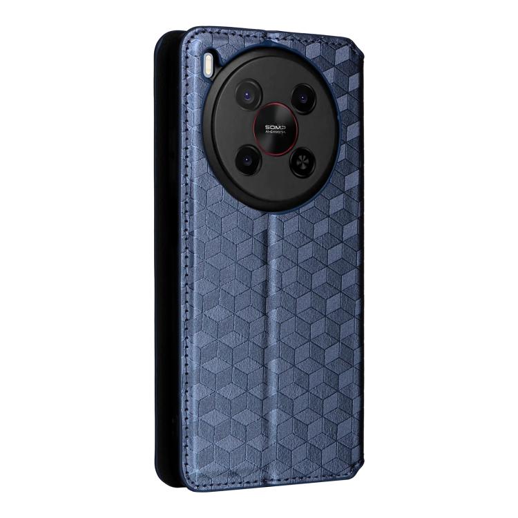 For ZTE Blade V70 Max / nubia V70 Max Cubic Grid Texture Flip Leather Phone Case