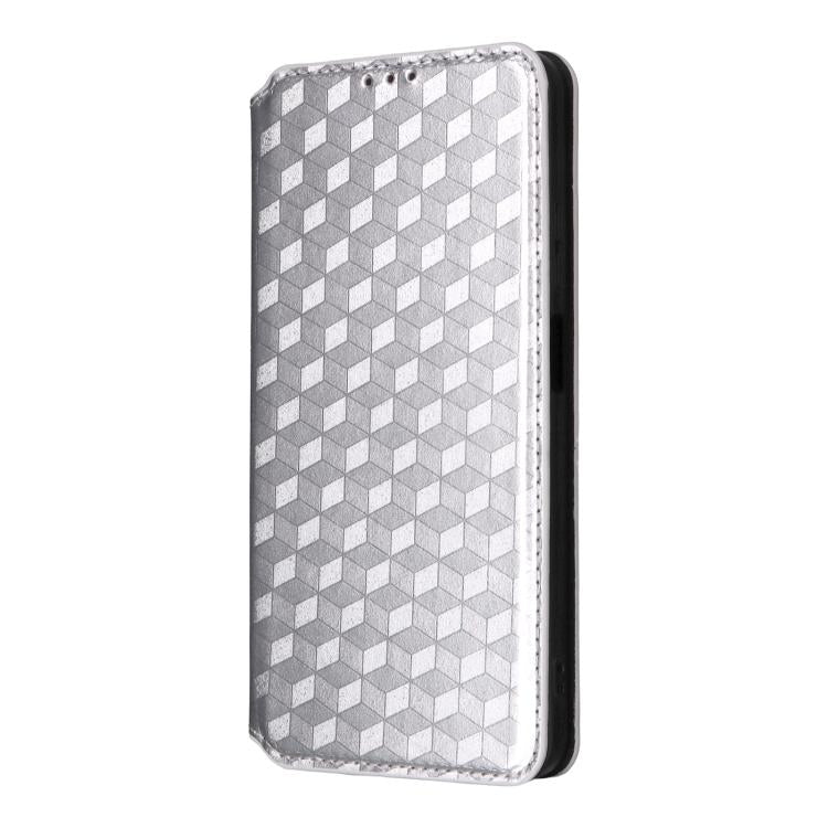 For ZTE Blade V70 Max / nubia V70 Max Cubic Grid Texture Flip Leather Phone Case