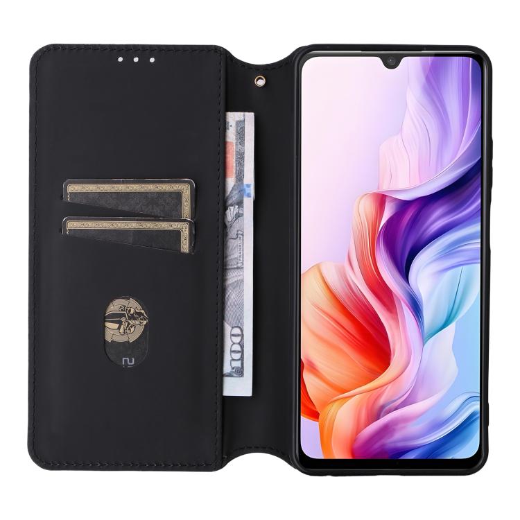 For ZTE Blade V70 Max / nubia V70 Max Cubic Grid Texture Flip Leather Phone Case