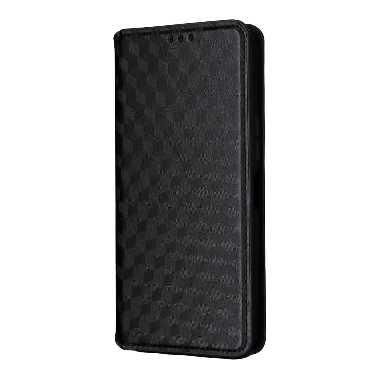 For ZTE Blade A35e Global / Z2466 Cubic Grid Texture Flip Leather Phone Case
