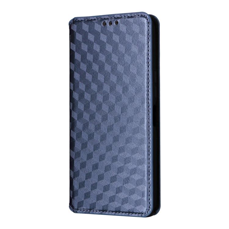 For ZTE Blade A35e Global / Z2466 Cubic Grid Texture Flip Leather Phone Case