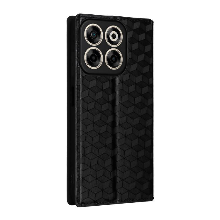 For ZTE Blade V70 4G / nubia V70 4G Cubic Grid Texture Flip Leather Phone Case