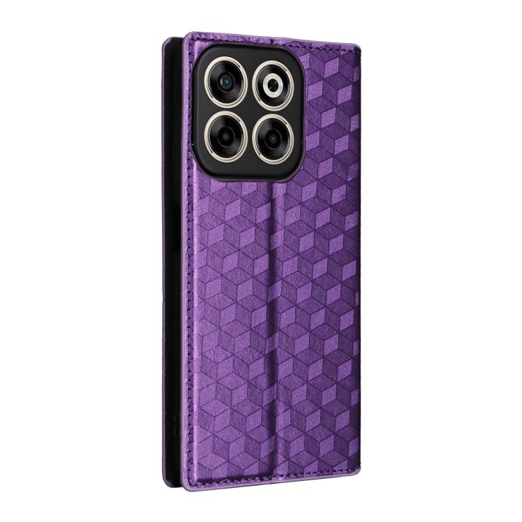 For ZTE Blade V70 4G / nubia V70 4G Cubic Grid Texture Flip Leather Phone Case