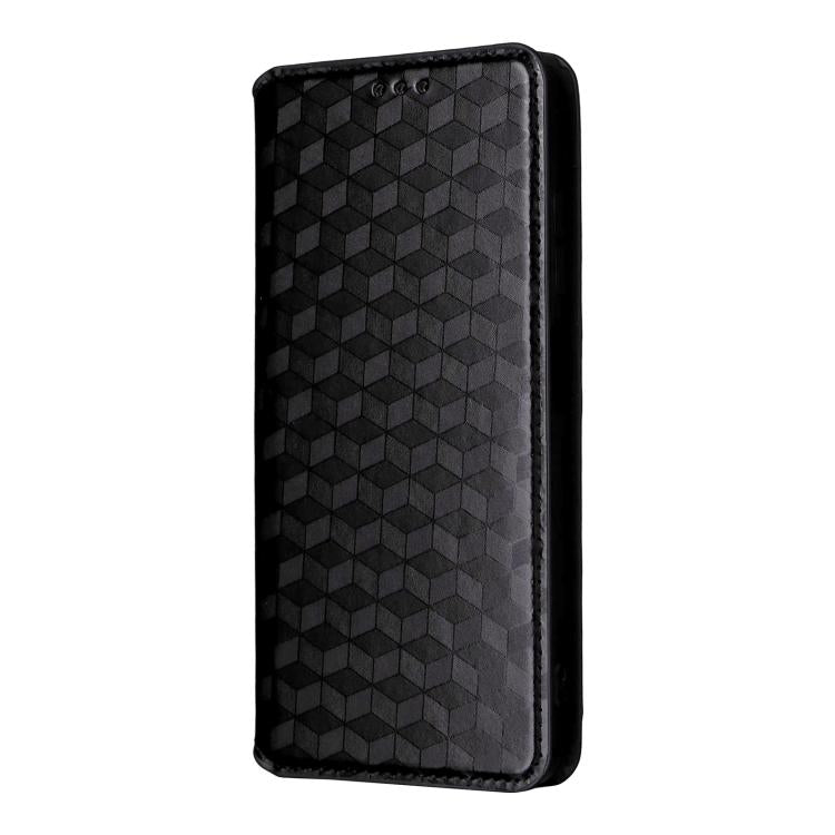 For ZTE Blade V70 Design 4G Cubic Grid Texture Flip Leather Phone Case