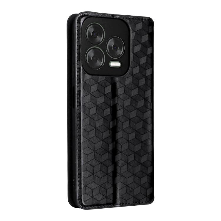 For ZTE Blade V70 Design 4G Cubic Grid Texture Flip Leather Phone Case