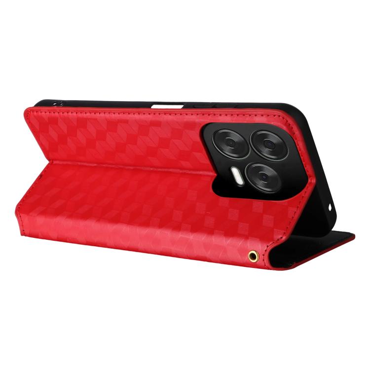 For ZTE Blade V70 Design 4G Cubic Grid Texture Flip Leather Phone Case