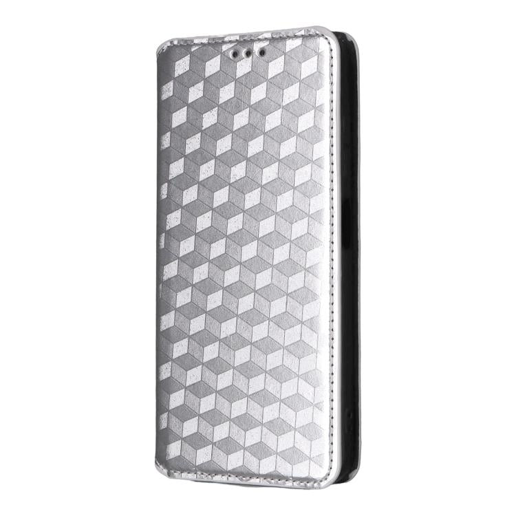 For ZTE Blade V70 Design 4G Cubic Grid Texture Flip Leather Phone Case