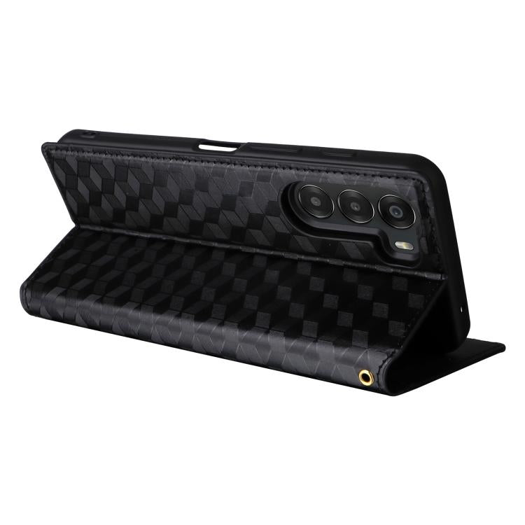 For ZTE Nubia S 5G / A403ZT Cubic Grid Texture Flip Leather Phone Case