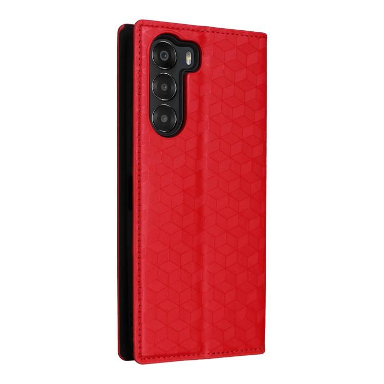 For ZTE Nubia S 5G / A403ZT Cubic Grid Texture Flip Leather Phone Case