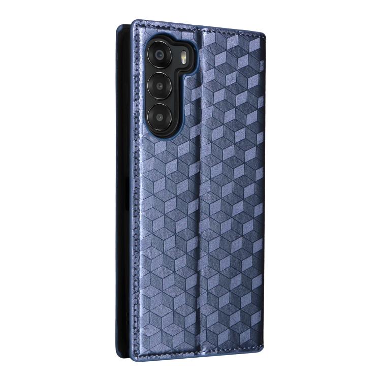 For ZTE Nubia S 5G / A403ZT Cubic Grid Texture Flip Leather Phone Case