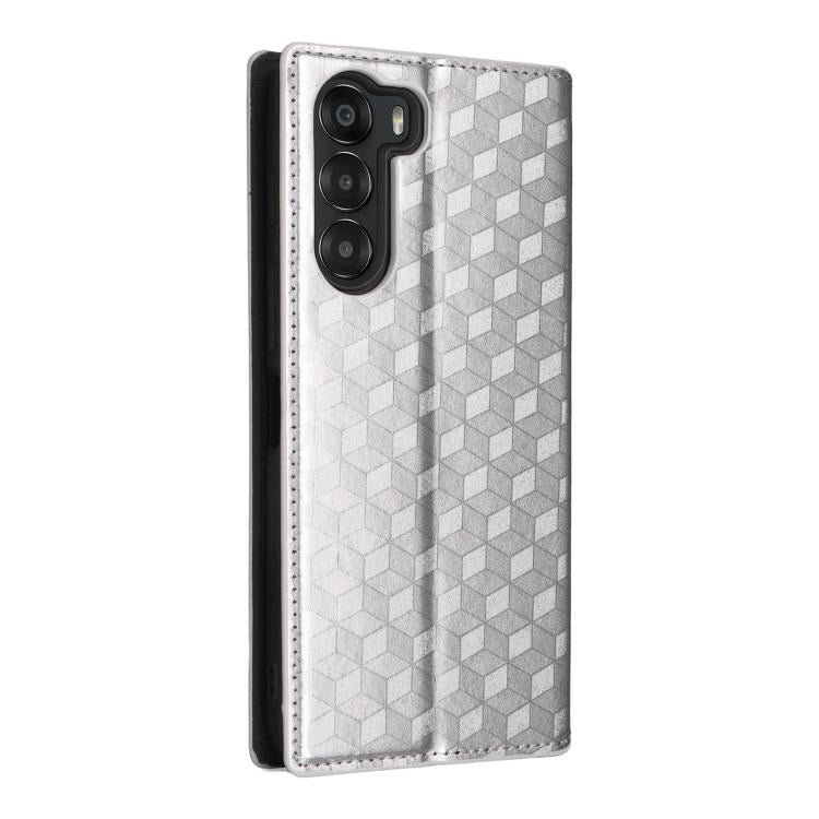 For ZTE Nubia S 5G / A403ZT Cubic Grid Texture Flip Leather Phone Case
