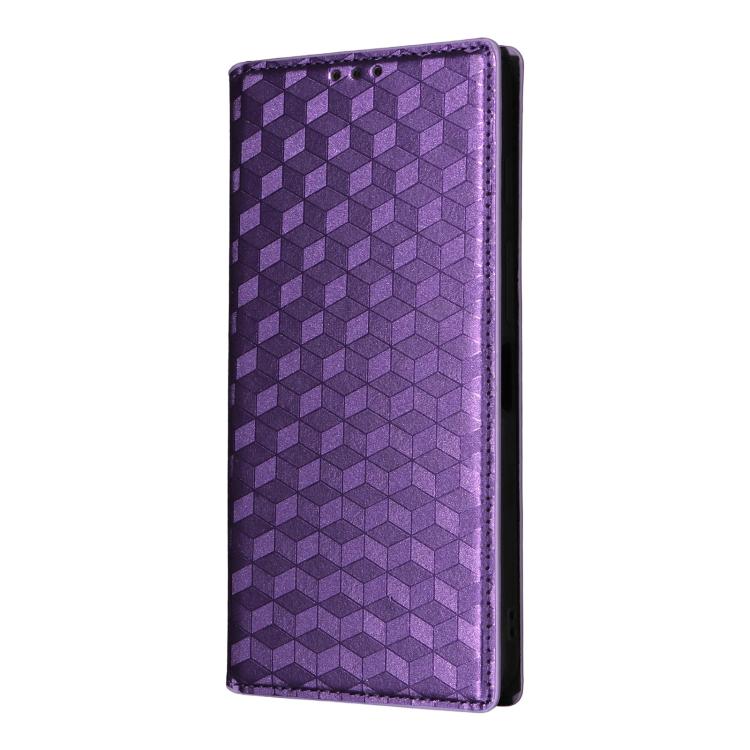 For ZTE Nubia S 5G / A403ZT Cubic Grid Texture Flip Leather Phone Case