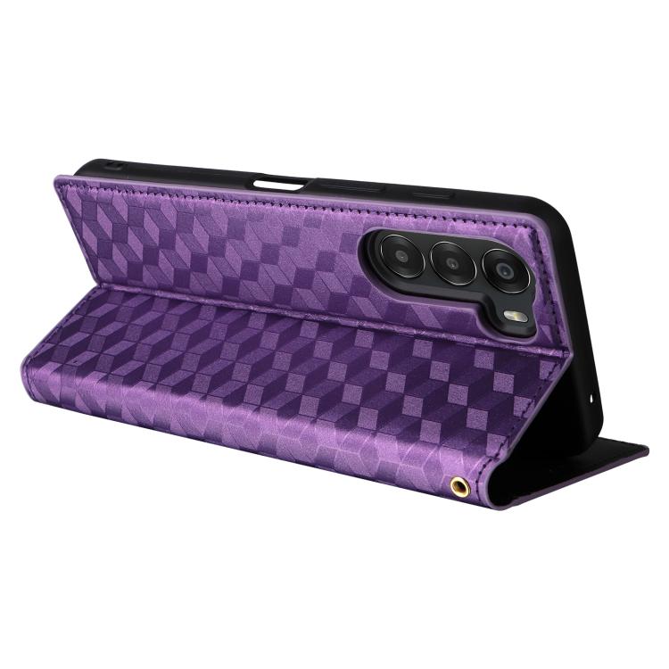 For ZTE Nubia S 5G / A403ZT Cubic Grid Texture Flip Leather Phone Case